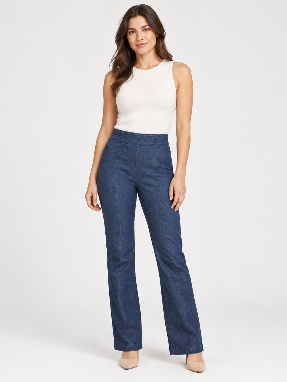 International Concepts Women’s Flare Crop Jeans Size 14 NEW # H796